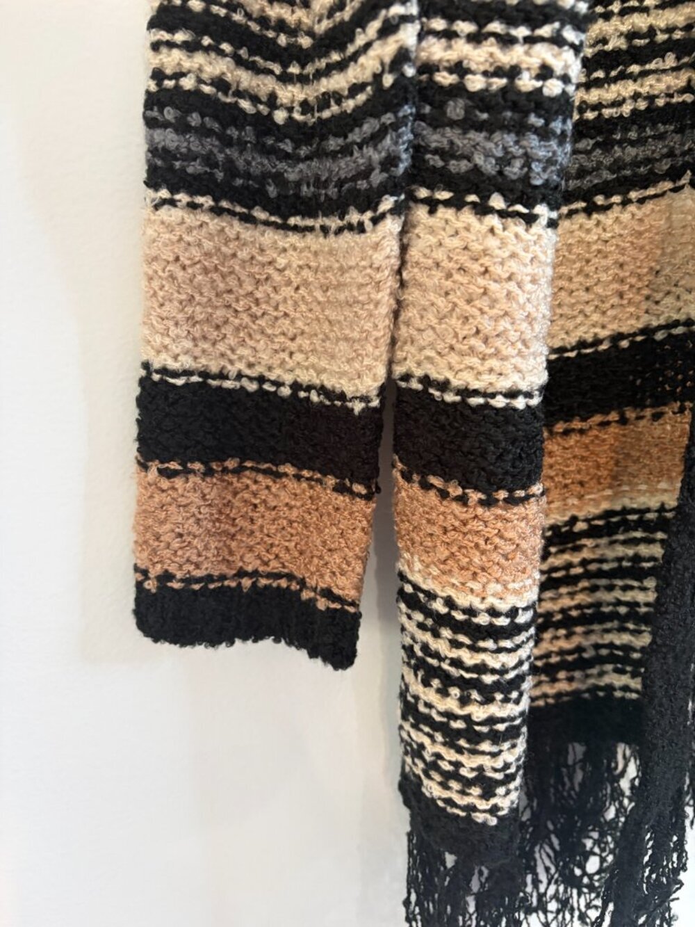 Saltwater Luxe Black Ember Fringe Bottom Cardigan Sweater (NWT) - Picture 2 of 7